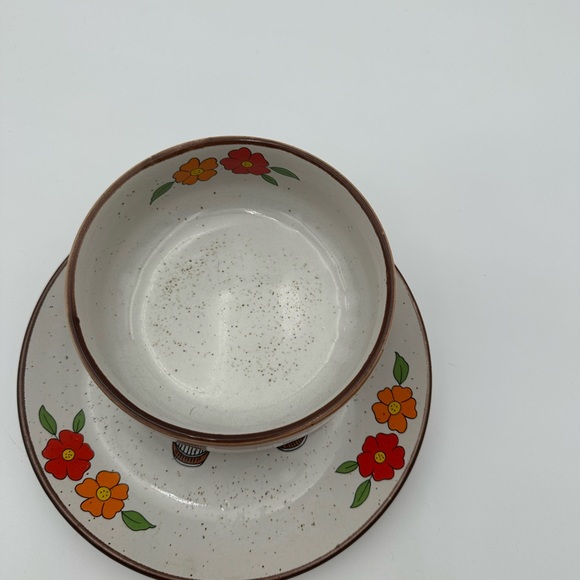 Vintage Child Dish Set Farmer Boy Plate & Bowl - Picture 2 of 6